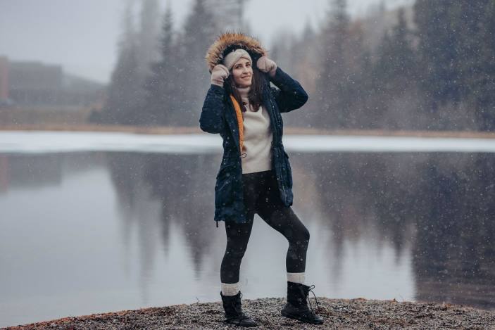 žieminiai batai basomis sniego lapės moteris moterys Be Lenka HZVH149 visas juodas