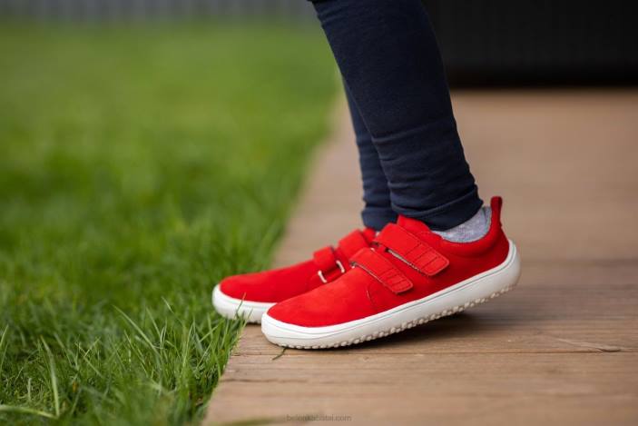 vaikiški batai basomis kojomis linksmiBe Lenka HZVH202 raudona