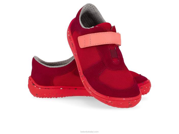 vaikiški sportbačiai basomis kojomis – džiaugsmasBe Lenka HZVH223 visas raudonas