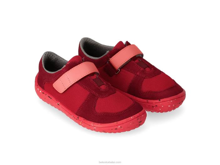 vaikiški sportbačiai basomis kojomis – džiaugsmasBe Lenka HZVH223 visas raudonas