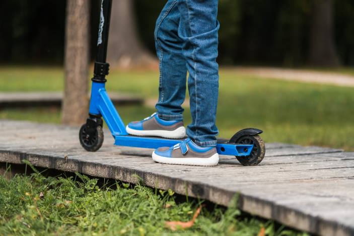 vaikiški sportbačiai basomis kojomis – skystiBe Lenka HZVH199 mėlyna/pilka