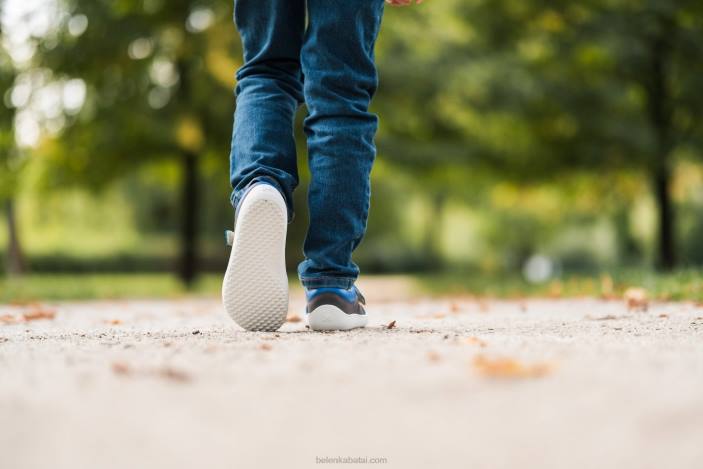 vaikiški sportbačiai basomis kojomis – skystiBe Lenka HZVH199 mėlyna/pilka