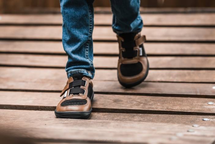 vaikiški sportbačiai basomis kojomis – skystiBe Lenka HZVH201 ruda/juoda