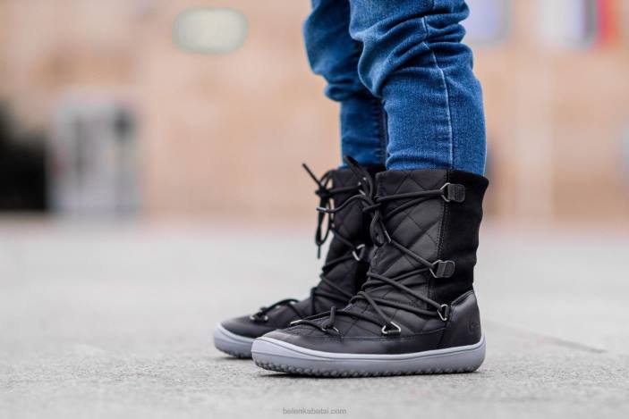 žiemos vaikai basi sniego lapės vaikaiBe Lenka HZVH194 juodas