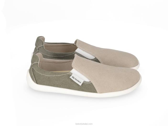 basi sportbačiai – eazy – veganiški vyrų Be Lenka HZVH63 smėlio/armijos žalia