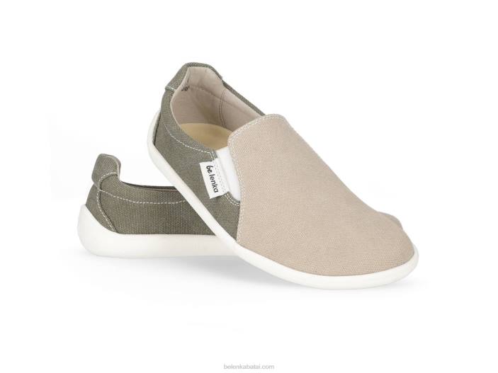 basi sportbačiai – eazy – veganiški vyrų Be Lenka HZVH63 smėlio/armijos žalia