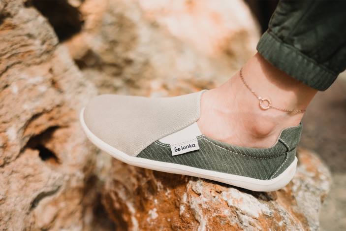 basi sportbačiai – eazy – veganiški vyrų Be Lenka HZVH63 smėlio/armijos žalia