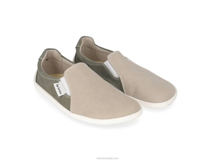 basi sportbačiai – eazy – veganiški vyrų Be Lenka HZVH63 smėlio/armijos žalia