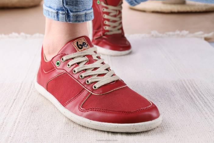 sportbačiai basomis kojomis – čempionas 2.0 – veganai vyrų Be Lenka HZVH11 raudona