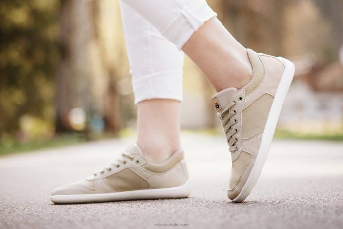 sportbačiai basomis kojomis – čempionas 2.0 – veganai vyrų Be Lenka HZVH14 smėlio spalvos