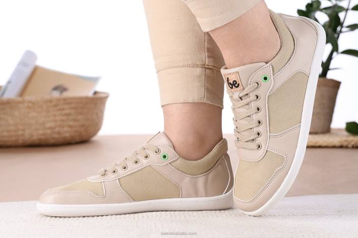 sportbačiai basomis kojomis – čempionas 2.0 – veganai vyrų Be Lenka HZVH14 smėlio spalvos