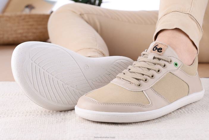 sportbačiai basomis kojomis – čempionas 2.0 – veganai vyrų Be Lenka HZVH14 smėlio spalvos